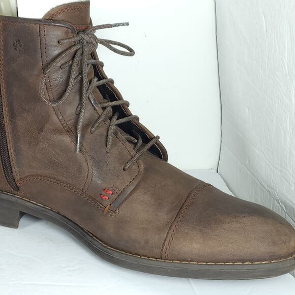 Pikolinos Men’s York US12 EU45 Brown Distressed Leather Zip Ankle Chukka Boots - Picture 14 of 16